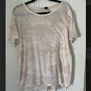 Cream Camo Free People T shirt